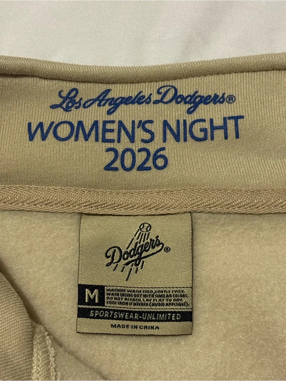 Dodgers Exclusive Women's Night Quarter Zip Sweater. Authentic from 4/28/2026